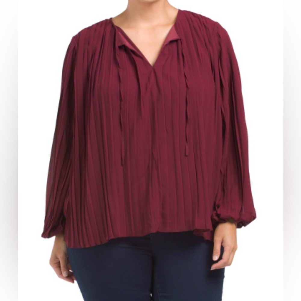 Women’s Plus Pleated Blouse